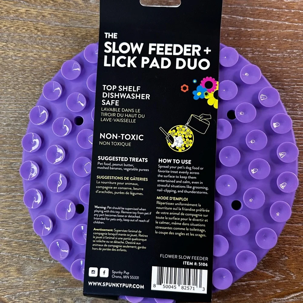 Set of 3 Spunky Pup Slow Feeder and Lick Pad Duo Dogs & Cats